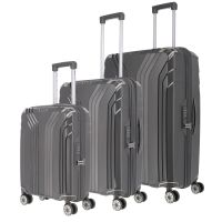 ELVAA Suitcase set with 4 wheels L/M/S - Black