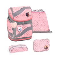 Smarty ergonomic satchel set 4-piece - Purple Sky - Pink Dots 2