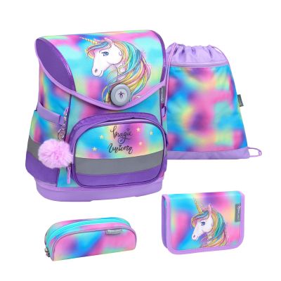 Compact ergonomic satchel set 4-piece - Rainbow Color