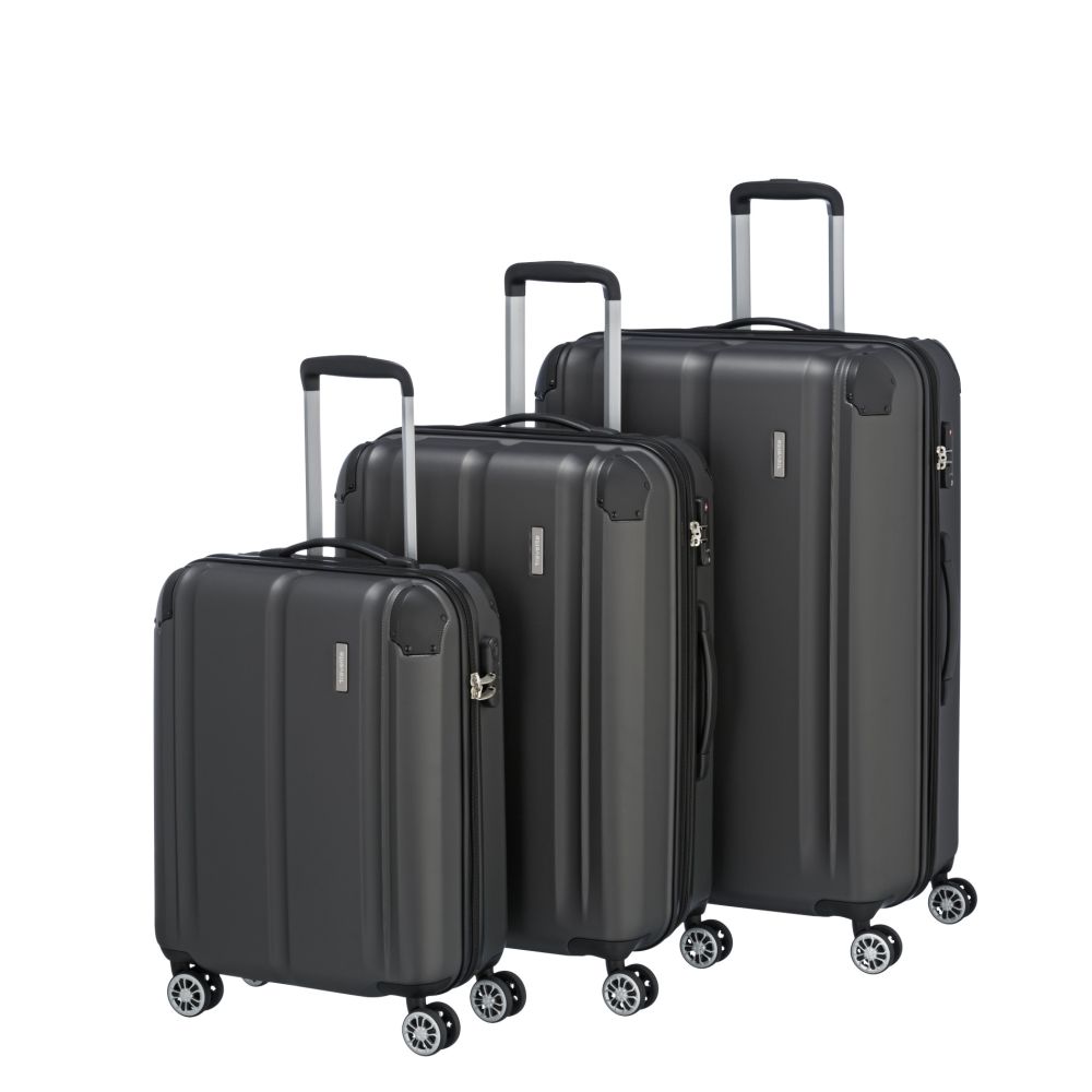 CITY suitcase set with 4 wheels size L/M/S - anthracite