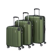 CITY suitcase set with 4 wheels size L/M/S - anthracite - Green [80]