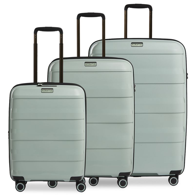 STRAW + - 3-piece suitcase set (S, M, L) - Mint