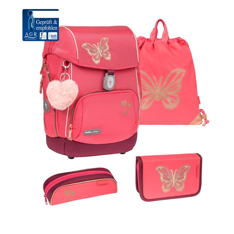 Comfy Plus Dhalia 5-piece satchel set - Coral [6]