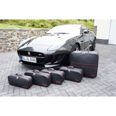 Jaguar F-Type Coupé (EU) - 5-piece trunk set - red stitching