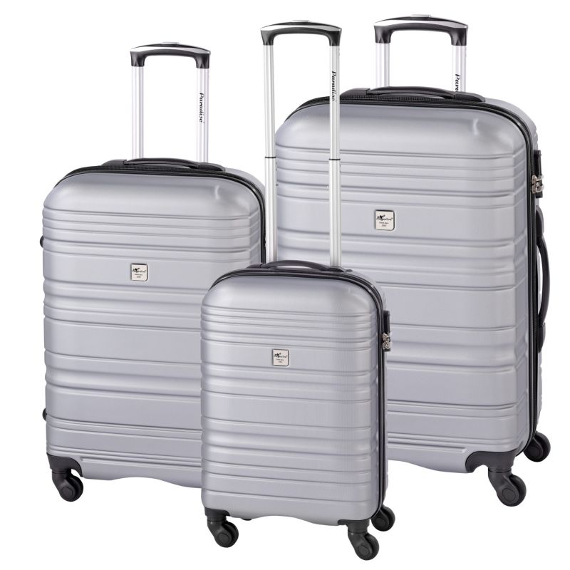 3-piece suitcase set SANTIAGO Paradise - black - silver