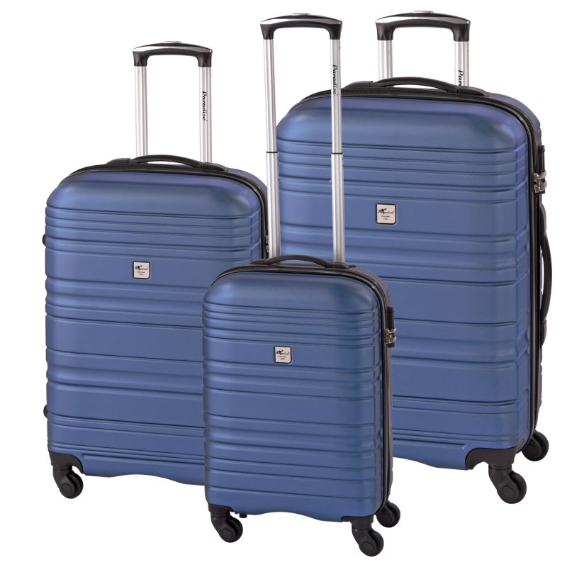 3-piece suitcase set SANTIAGO Paradise - black - blue