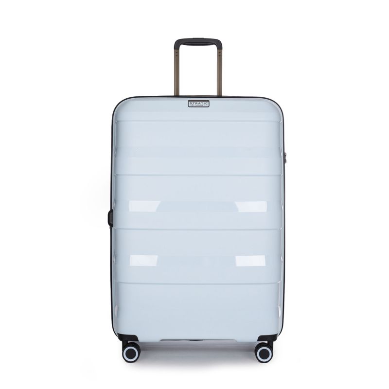 Straw + - Hard suitcase L (75 cm) - Mint - pastel blue [65]