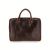 Leather laptop bag Cali - Brown / Dots