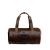 Leather Duffle Bag Chap - Brown / Dots