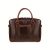 Leather Business Briefcase Everett - Brown / Dots