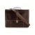 Leather briefcase Sierra - Brown / Stripes