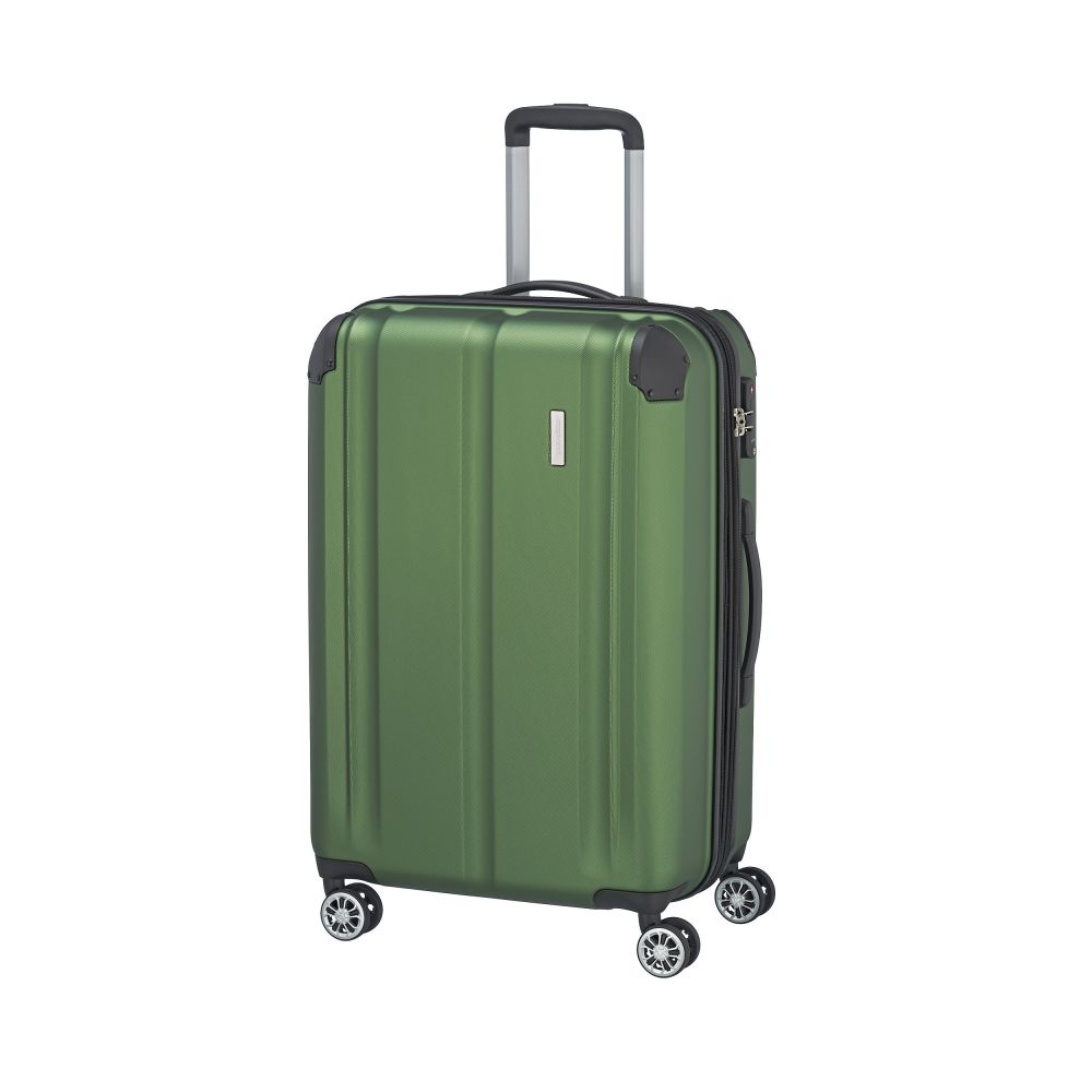 City Trolley with 4 wheels M 68cm EXP 78 Liter - Green