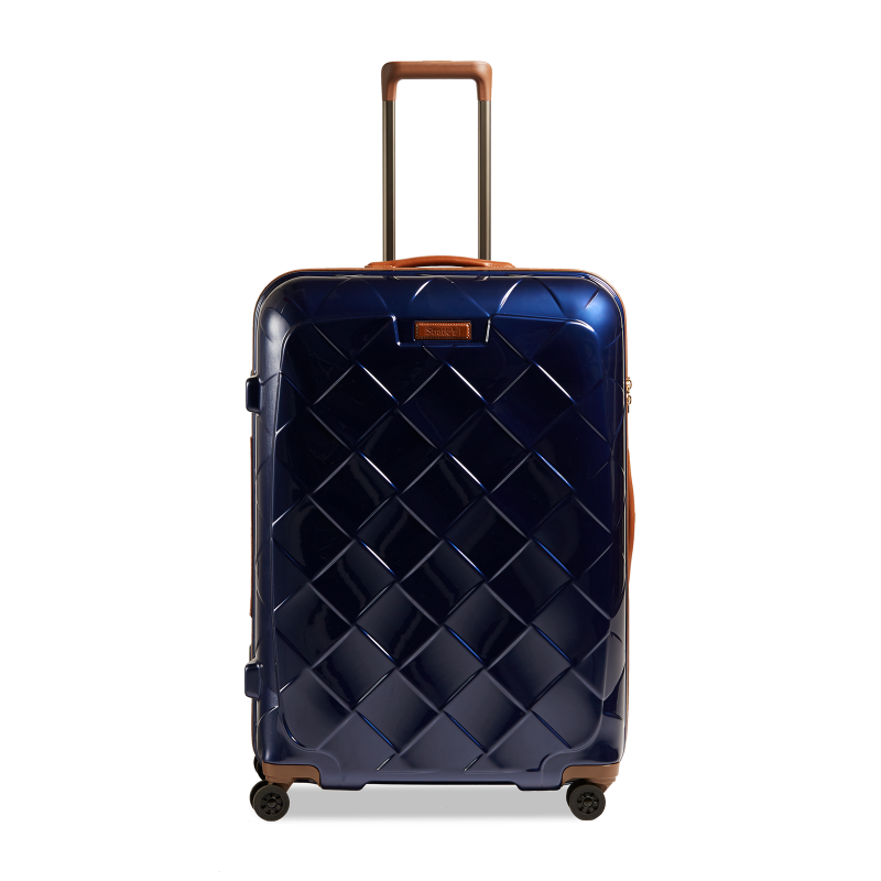 Leather&amp;More - Hard shell suitcase L (up to 76cm) - matt black - blue [36]