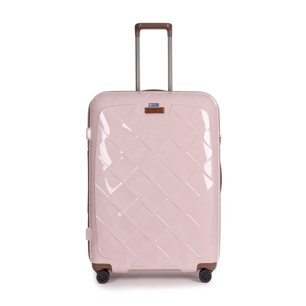 Leather&amp;More - Hard shell suitcase L (up to 76cm) - matt black - rose