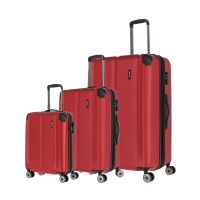 CITY suitcase set with 4 wheels size L/M/S - anthracite - Red [10]